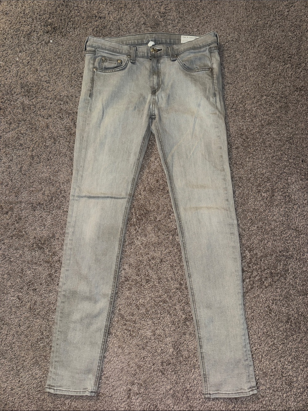 rag & bone Gray Denim Jeans Skinny Fit - Picture 2 of 12